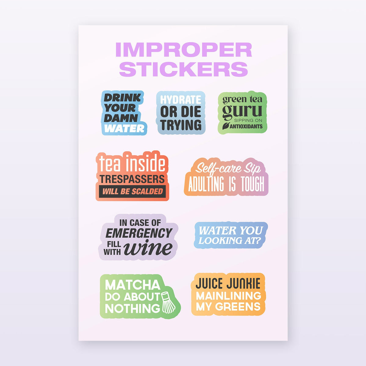 Sassy Bottle/Mug Stickers - Pack 3