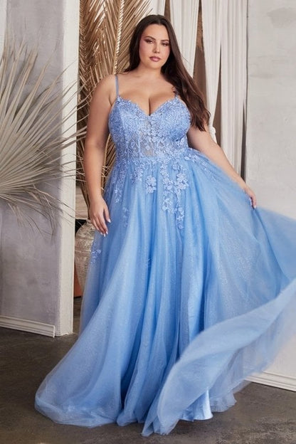 ROBE EN DENTELLE ET TULLE TRAPÈZE