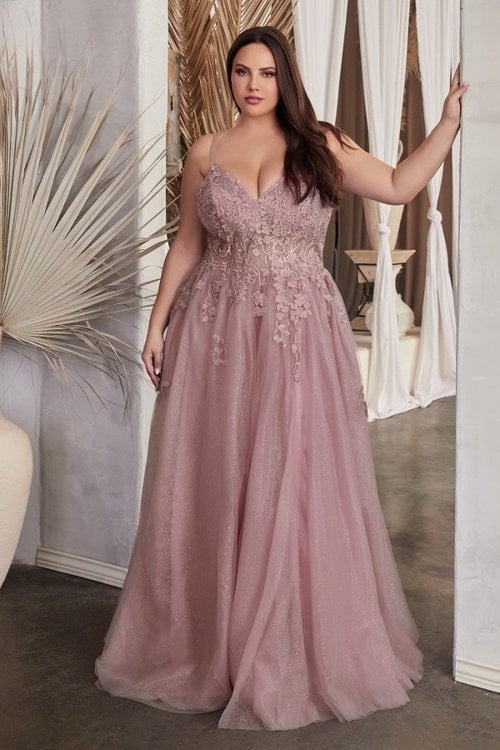 ROBE EN DENTELLE ET TULLE TRAPÈZE