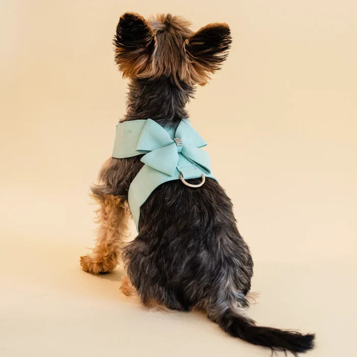 Ensemble harnais et laisse pour chien rose avec strass