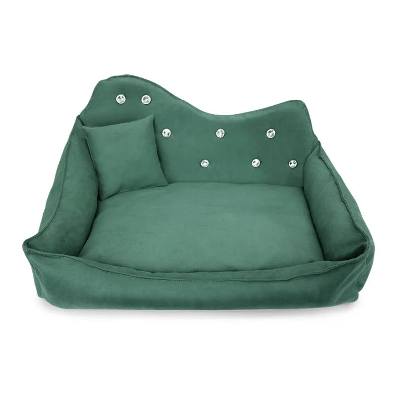 Bejewelled Dog Bed – Luxury Crystal Accent Bed for Dogs
