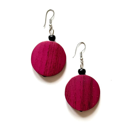 Wooden Disc earring