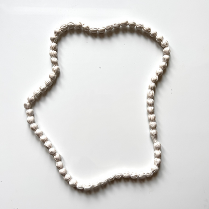 Single Strand Fabric Ball Necklace