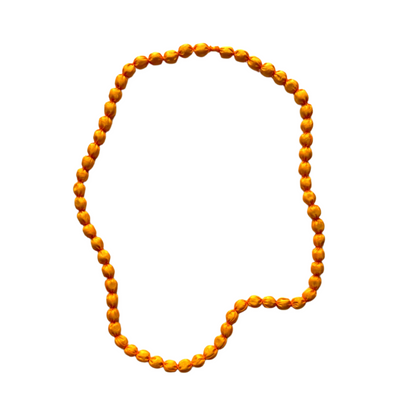Single Strand Fabric Ball Necklace