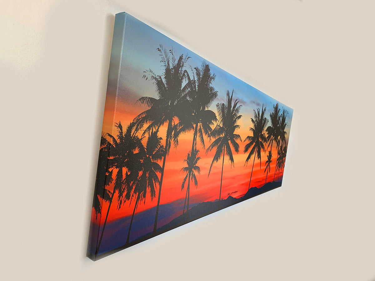 Impression sur toile - Coucher de soleil hawaïen - Décoration murale