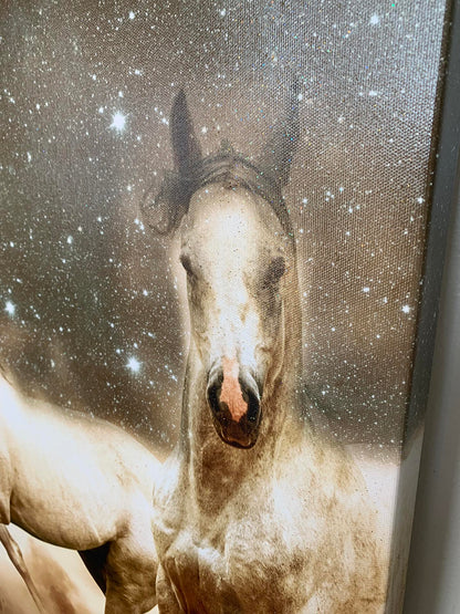 Genèse d'une Licorne Toile Cheval-Art Animalier-Vernis RVB