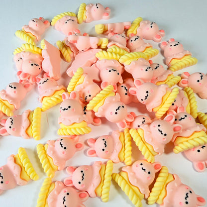 Cream Bunny Charms for DIY Crafts