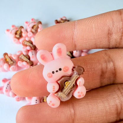 Guitar Bunny Charms for DIY Crafts