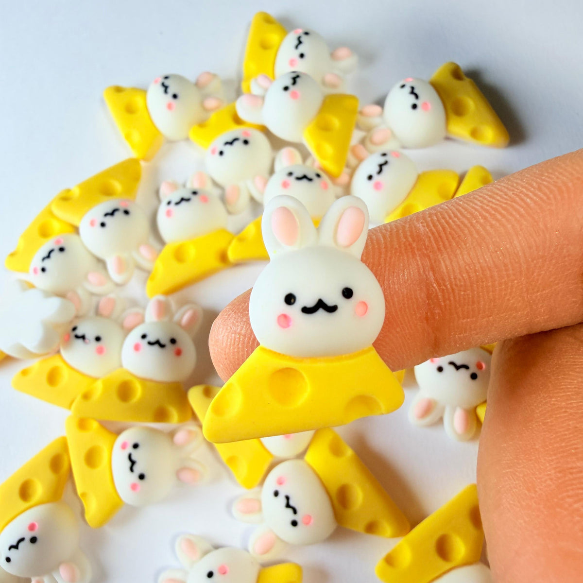 Breloques Lapin Fromage pour Artisanat DIY
