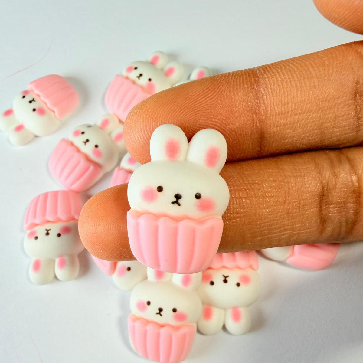 Breloques Cupcake Lapin pour Loisirs Créatifs