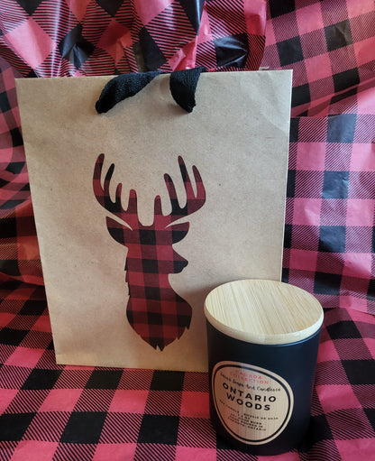 Ontario Woods:  wood wick soy candle 8oz