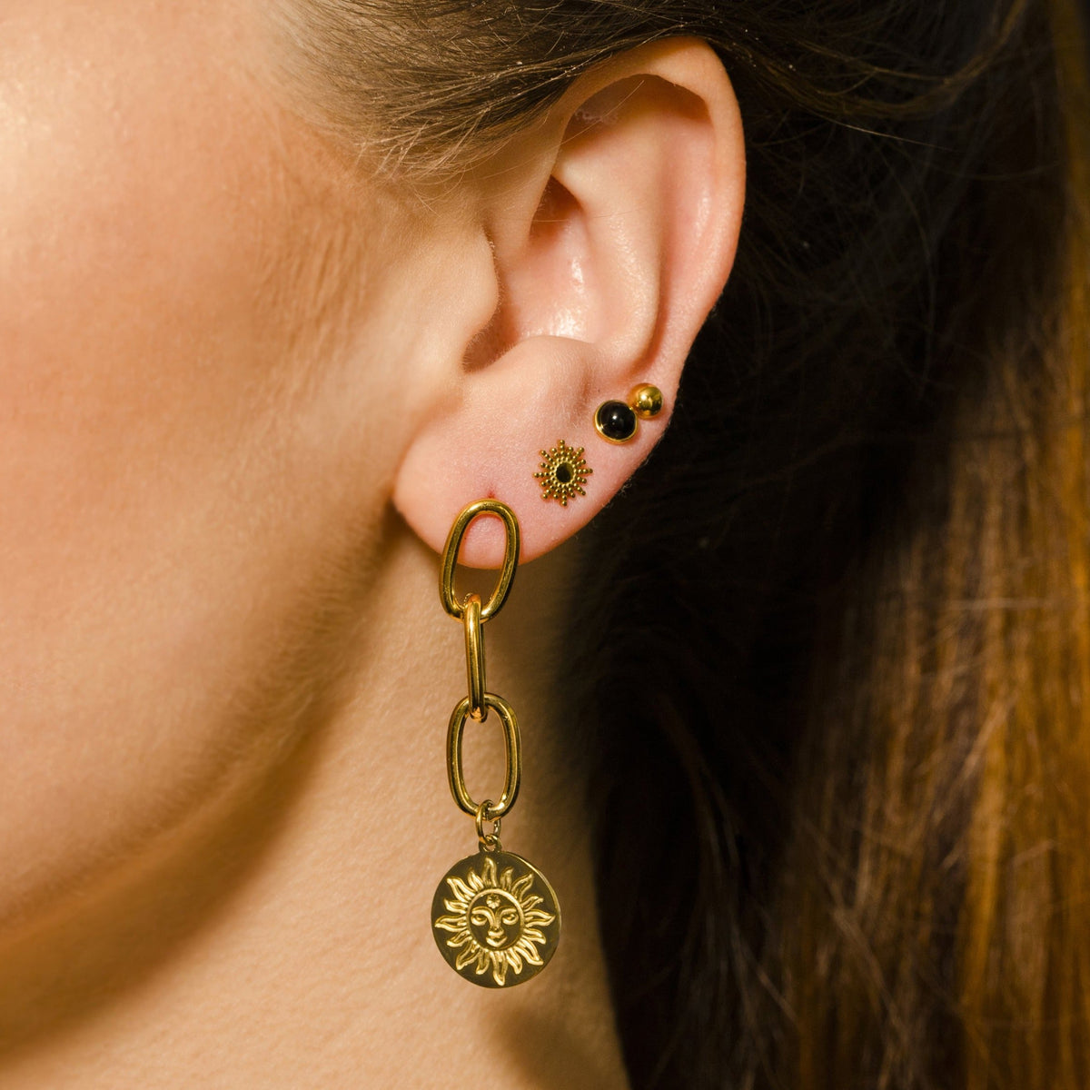 ASPEN Lot de 2 paires de clous d'oreilles
