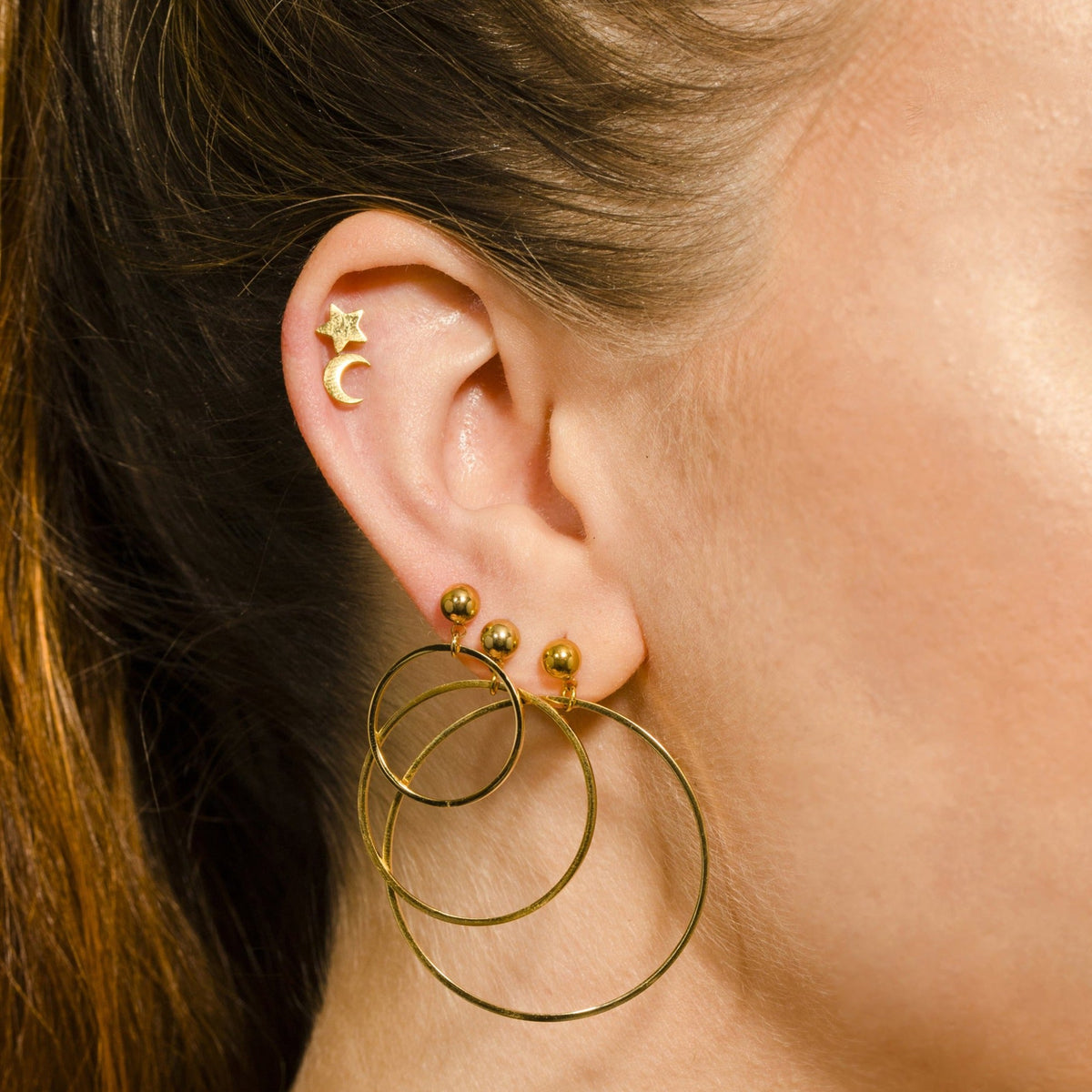 Boucles d'oreilles clous MIDNIGHT