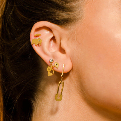 Boucles d'oreilles clous Éléphant TANTOR