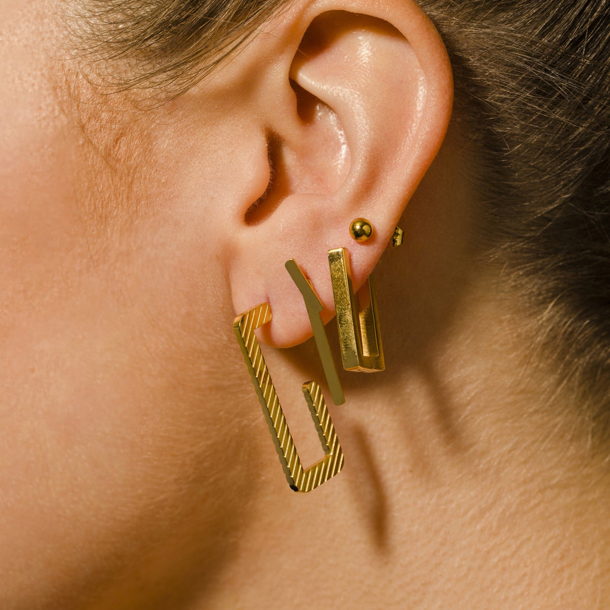 Boucles d'oreilles clous LIGNES