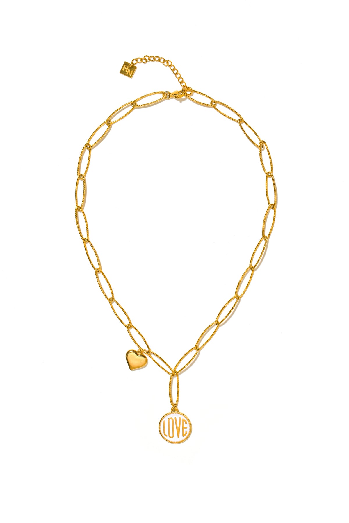 Collier contemporain avec pendentif script EMMA Rétro LOVE