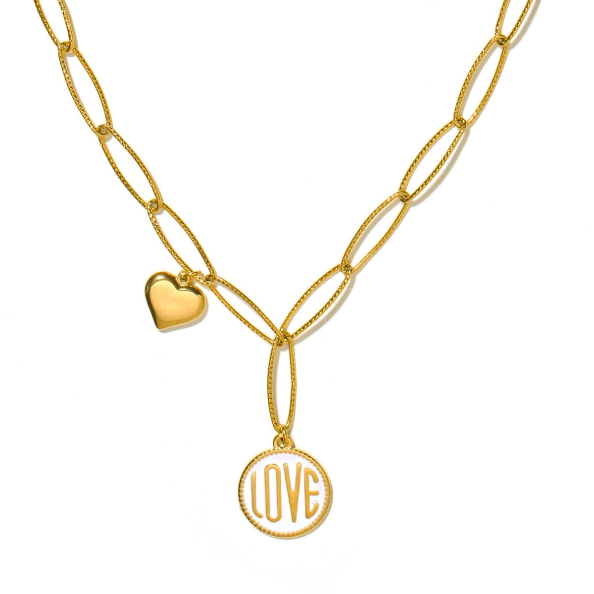 Collier contemporain avec pendentif script EMMA Rétro LOVE