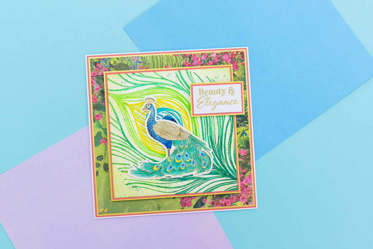 Graceful Plumes Luxury Linen Card Pack A4 