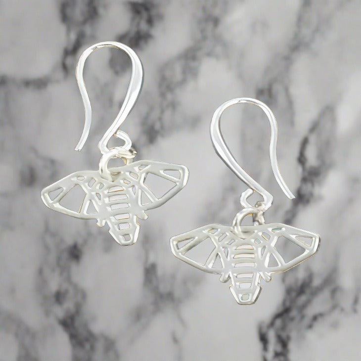 Boucles d'oreilles pendentifs éléphant en plaqué argent