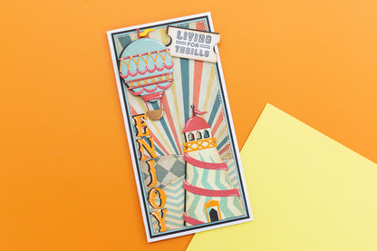 Jeu de matrices et de pochoirs en métal vintage sur le thème du carnaval - Helter Skelter