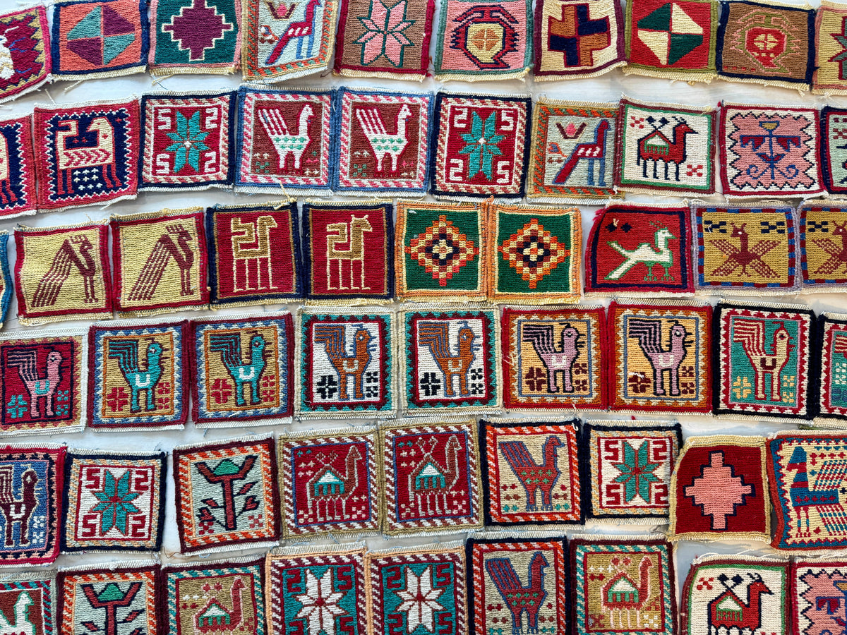 Wool Kilim Coasters 4" x 4"
