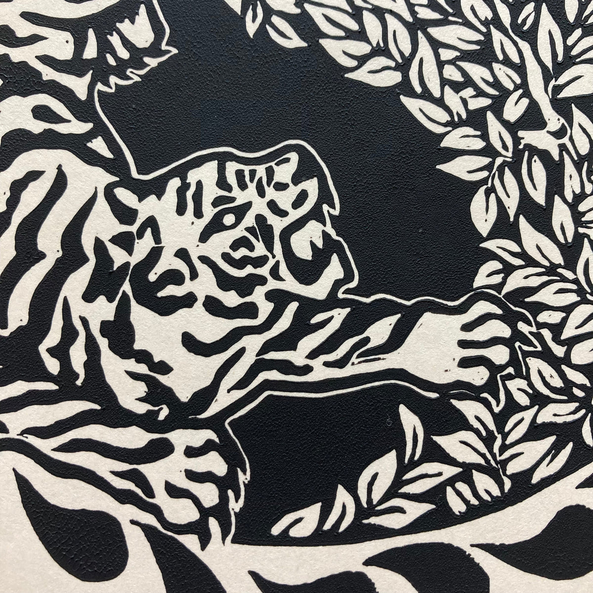 'Tiger' lino print