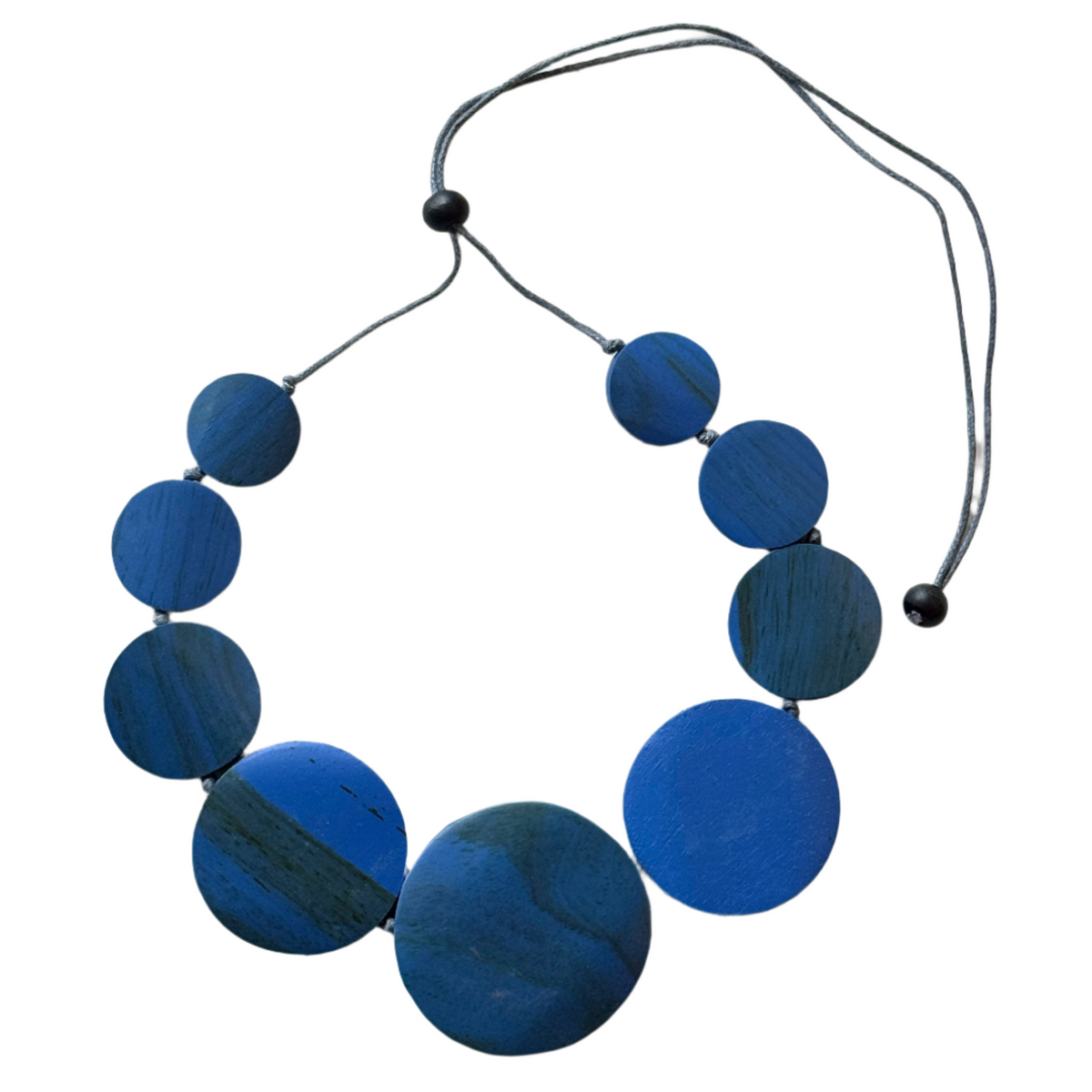Collier Pendentif Disque Plat en Bois