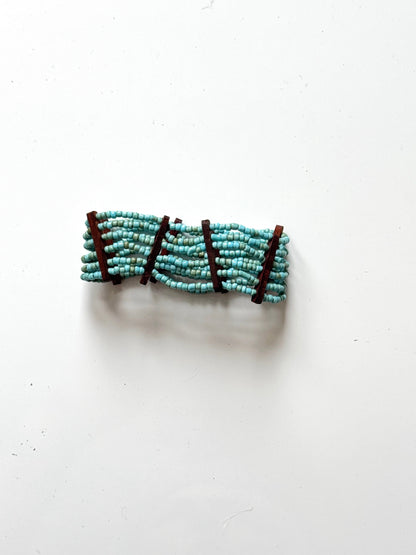 Elasticated Bead Bracelet with Wood Detail
