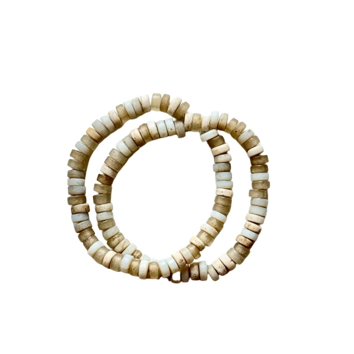 Bracelet double rang de perles de verre