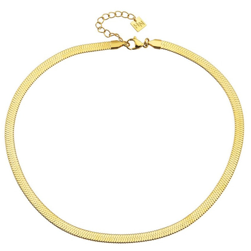 Collier chaîne texturé peau de serpent ISABELLA
