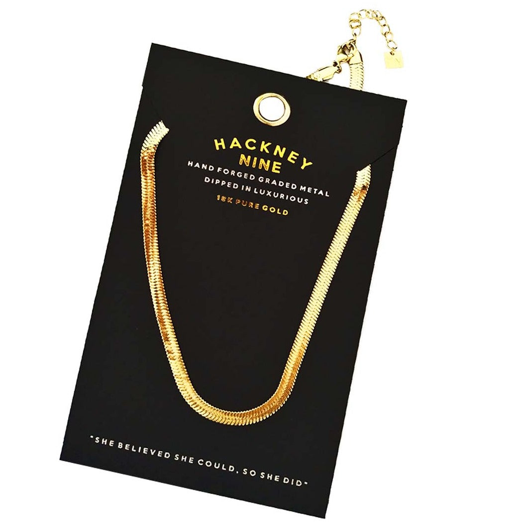 Collier chaîne texturé peau de serpent ISABELLA