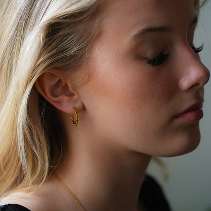ISLA : Boucles d'oreilles créoles perlées