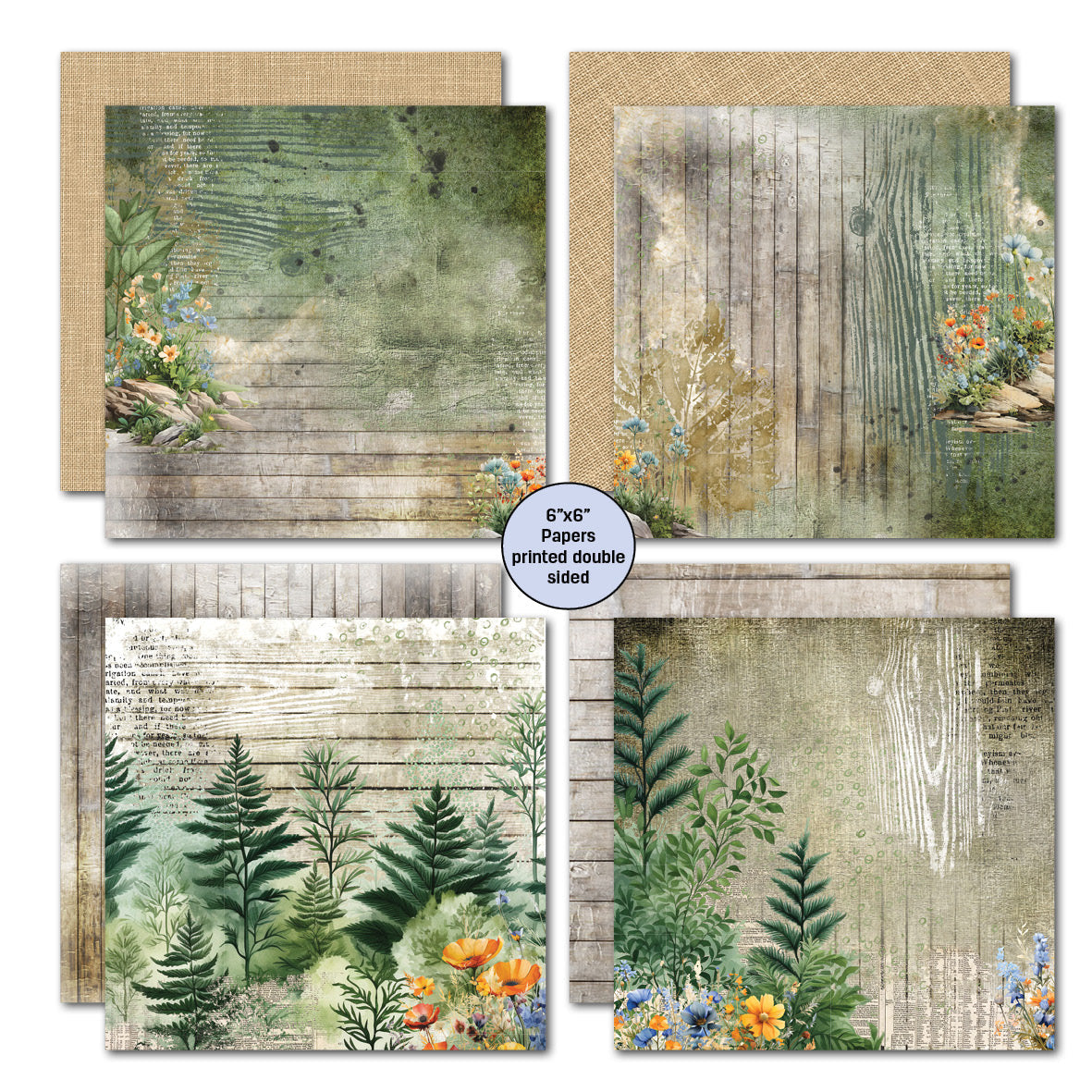 Bloc de papier Idyllic Woods 6x6 de 3Quarter Designs