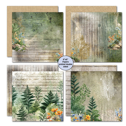Bloc de papier Idyllic Woods 6x6 de 3Quarter Designs