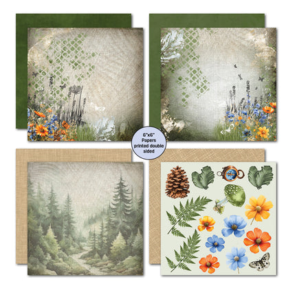 Bloc de papier Idyllic Woods 6x6 de 3Quarter Designs
