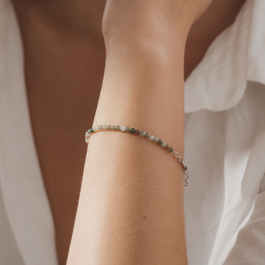 Indian Agate Bracelet - 2-3mm