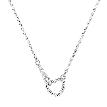 Infinity Love Sterling Silver Heart Pendant Necklace