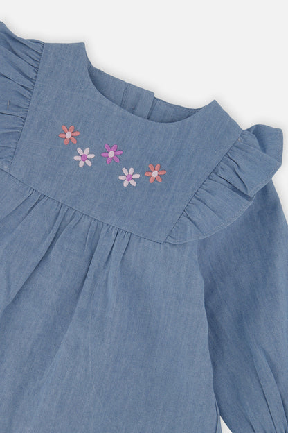 Chambray Dress Light Blue Denim