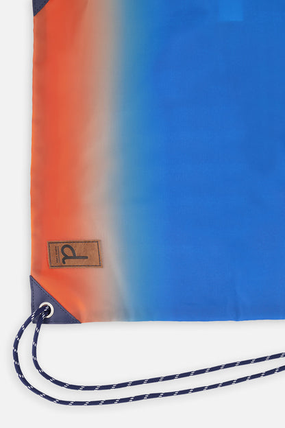 Drawstring Bag Blue And Orange Gradient
