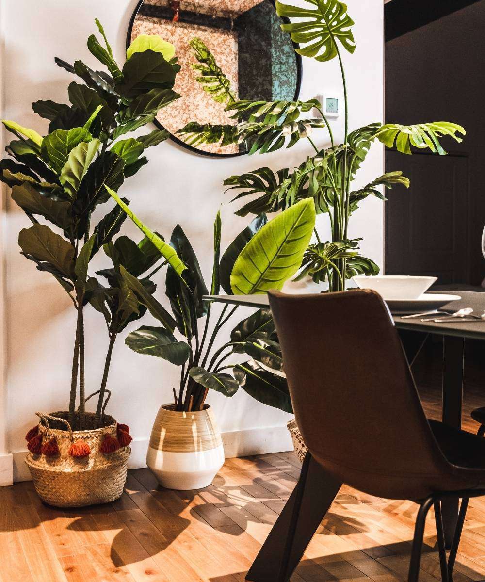 Javi Plante Artificielle en Pot avec Feuilles de Spathiphyllum 130 cm