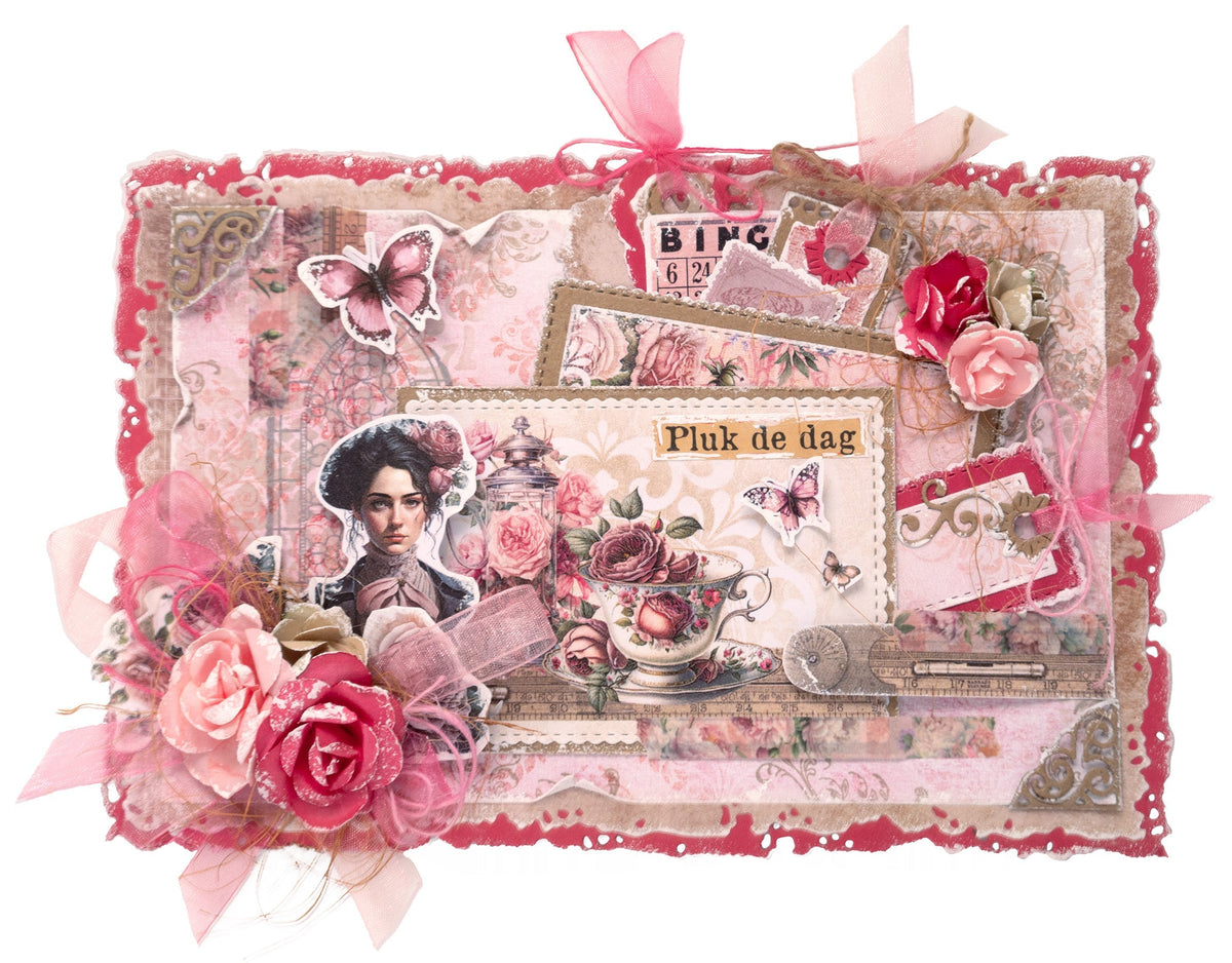 JMA Washi Tape Fleurs & Bordures Rêves Victoriens Lot de 4