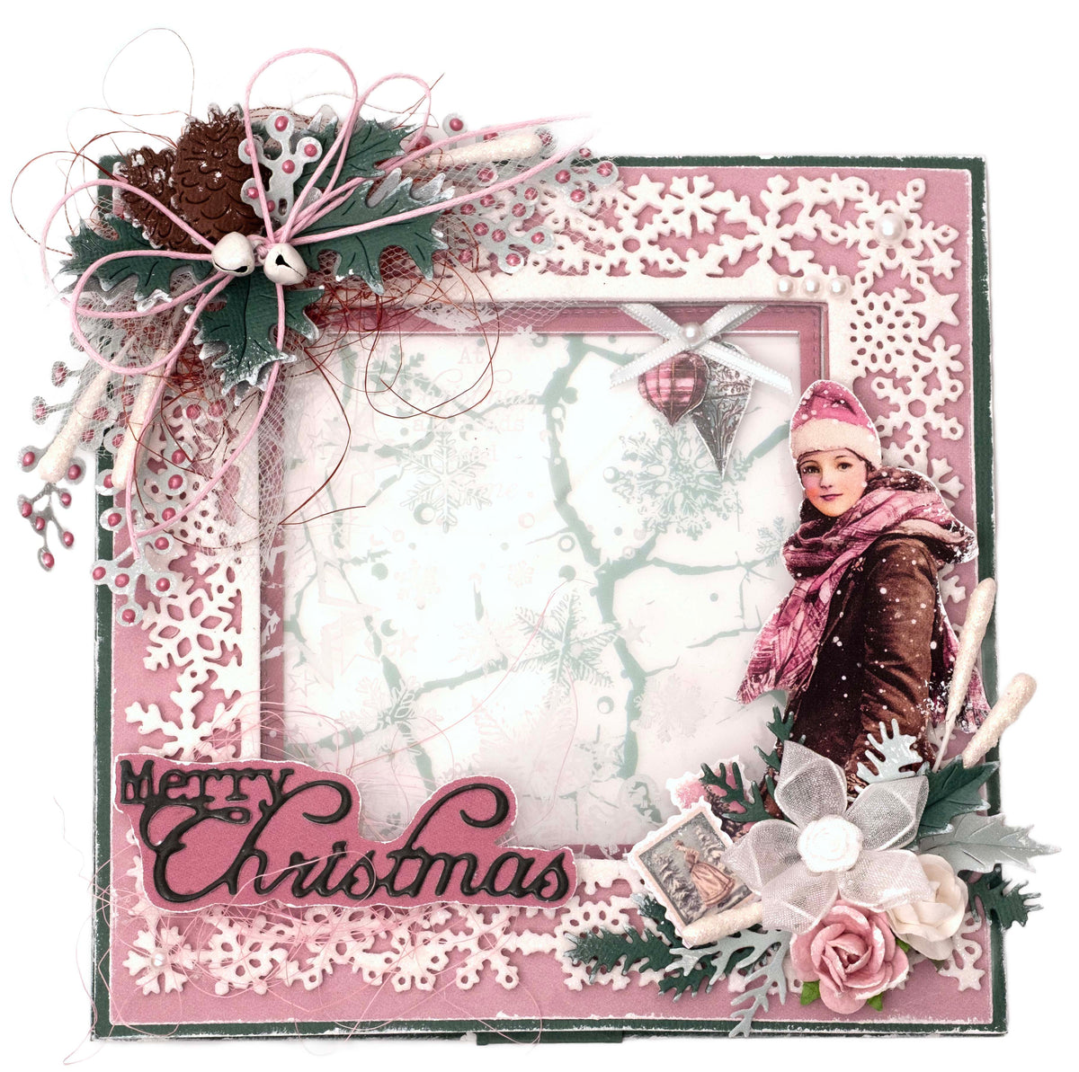 JMA Acetate Sheets White & Vintage Mint Christmas Blush 6 Sheets