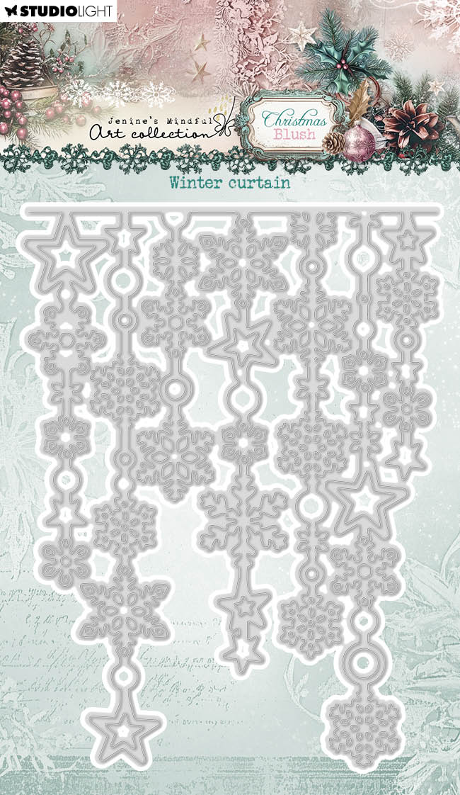 JMA Emporte-pièce Rideau Hiver Noël Blush 1 Pièce