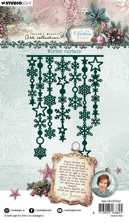 JMA Emporte-pièce Rideau Hiver Noël Blush 1 Pièce