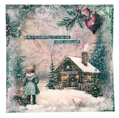 JMA Collage Paper Pad Backgrounds & Elements Christmas Blush 36 Sheets