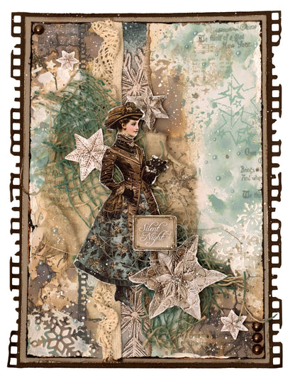 JMA Mask Snowflake Pattern Christmas Blush 1 Piece