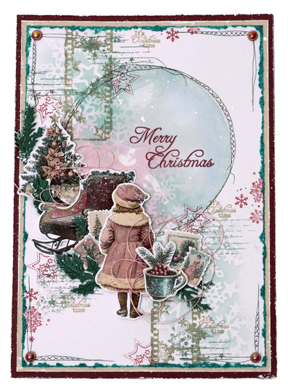 JMA Clear Stamp Holiday Wishes Christmas Blush 14 Pieces