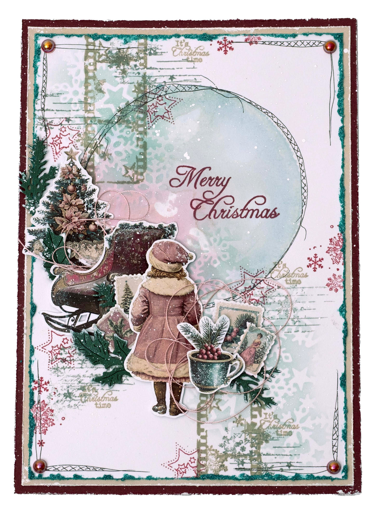 JMA Mask Snowflake Pattern Christmas Blush 1 Piece