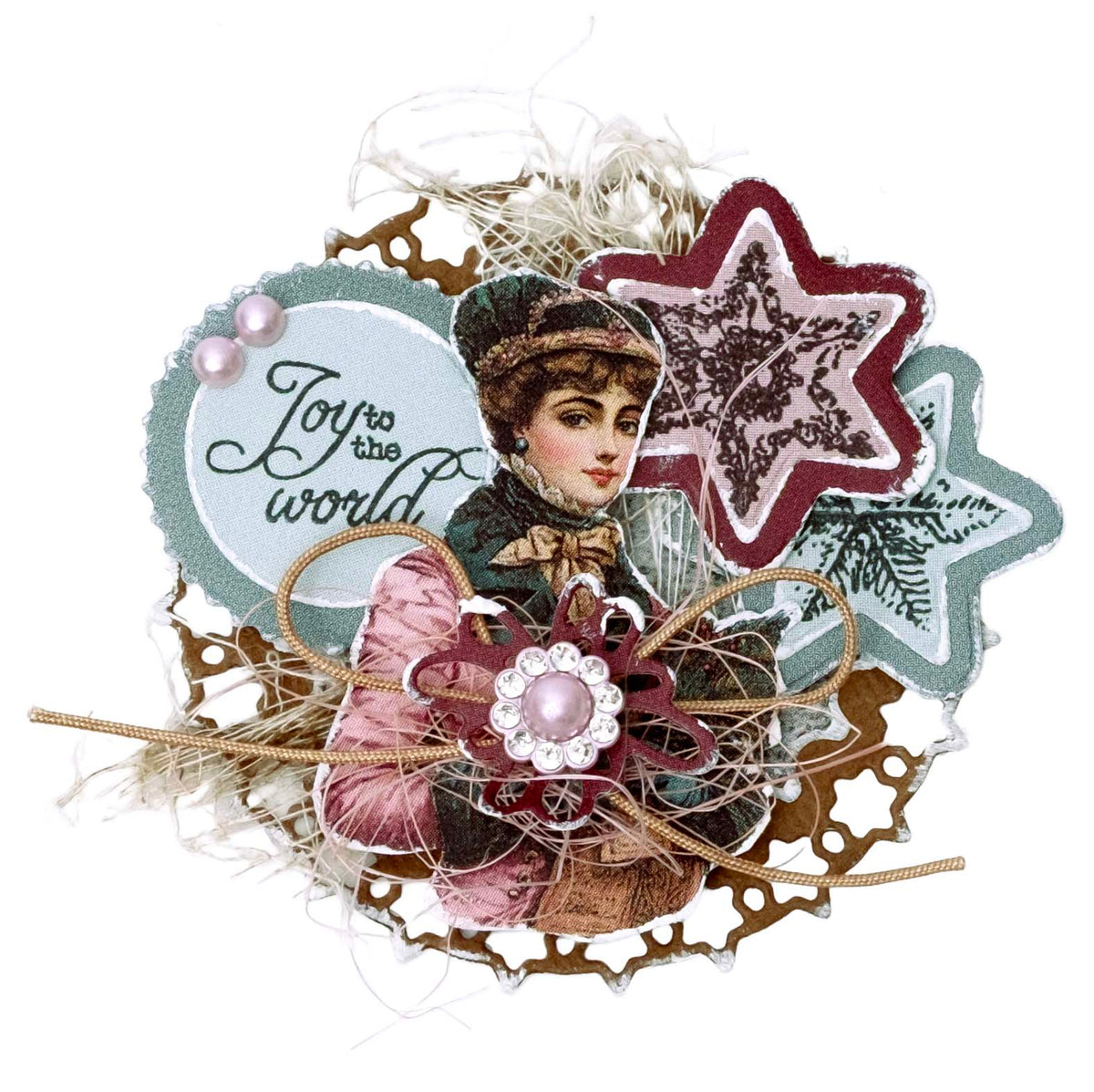 JMA Éléments de papier 35 Éléments de collage Noël Blush 35 pièces