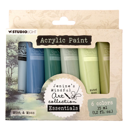Peinture Acrylique JMA Brume et Mousse Essentiels 172x154x25mm 6 Pièces